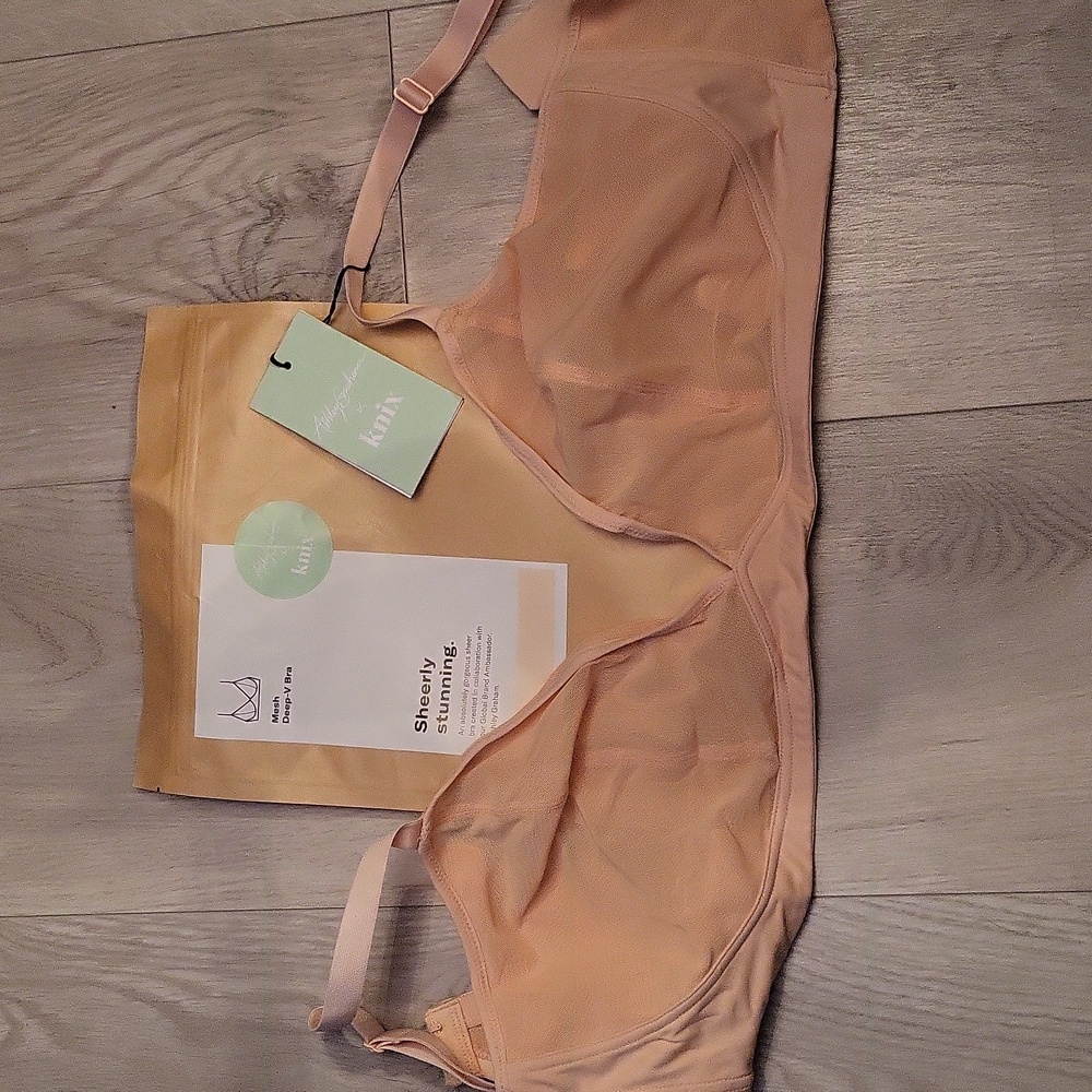 Knix mesh deep v bra nwt xxl++